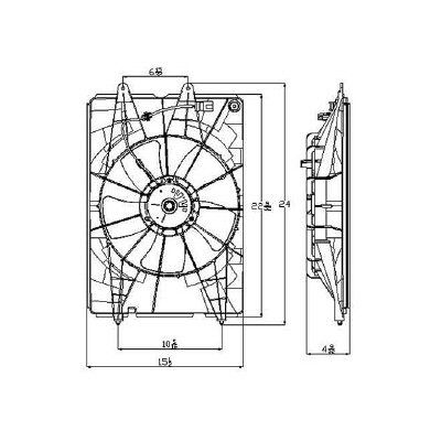 HONDA RIDGELINE RADIATOR FAN ASSY OEM#19015RJEA01-PFM 2006-2008 PL#HO3115140