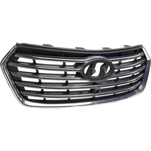 HYUNDAI SANTA FE /SANTA FE XL (3.3L) GRILLE GRAY (W/SMOKED CHROME MLDG)(W/CAMERA) OEM#86350B8BB0 2017-2019 PL#HY1200205