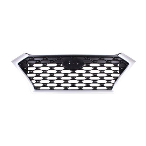 HYUNDAI TUCSON  GRILLE PTD-BLACK W/SILVER FRAME (WO/FRONT VIEW CAMERA) OEM#86350D3500 2019-2021 PL#HY1200225