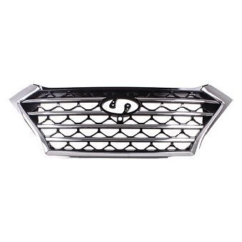 HYUNDAI TUCSON  GRILLE PTD-BLACK W/CHROME FRAME (W/FRONT VIEW CAMERA) **CAPA** OEM#86350D3660 2019-2021 PL#HY1200234C