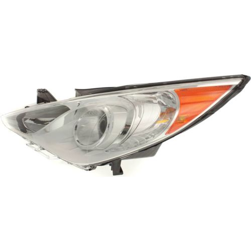 HYUNDAI SONATA HEAD LAMP ASSEMBLY LEFT (Driver Side) (HALOGEN) (GLS)(SILVER/CHR BEZEL) **CAPA** OEM#921013Q000 2011-2014 PL#HY2502159C