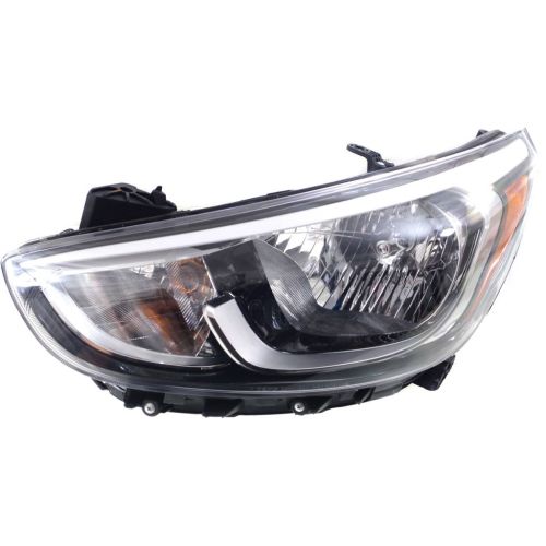 HYUNDAI ACCENT HATCHBACK HEAD LAMP ASSEMBLY LEFT (Driver Side) (HALOGEN)**CAPA** OEM#921011R710 2015-2017 PL#HY2502192C
