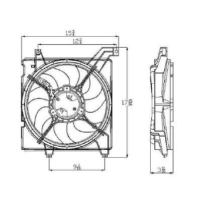 HYUNDAI TIBURON  RADIATOR FAN ASSY OEM#HY3115119 2003-2006 PL#HY3115119