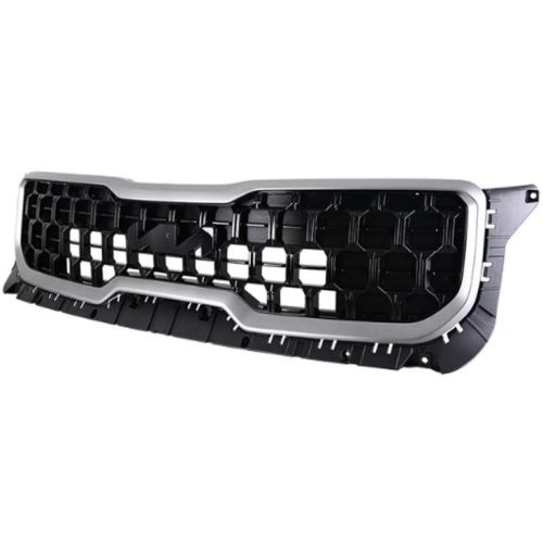 KIA TELLURIDE GRILLE BLACK W/SILVER FRAME (EX X-LINE) **CAPA** OEM#86350S9700 2023 PL#KI1200274C