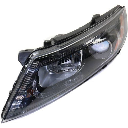 KIA OPTIMA HEAD LAMP ASSEMBLY LEFT (Driver Side) ( HALOGEN)(W/ LED) **CAPA** OEM#921014C551 2014-2015 PL#KI2502176C