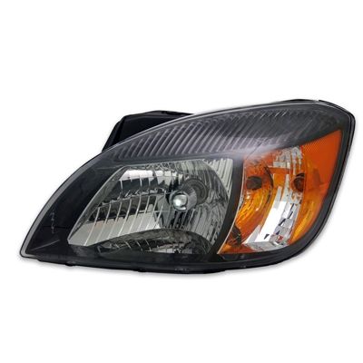 KIA RIO5 HATCHBACK HEAD LAMP ASSEMBLY RIGHT (Passenger Side) (BLACK BEZEL)(W/ AMBER REFL)**CAPA** OEM#921021G610 2010-2011 PL#KI2503153C