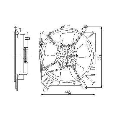 KIA RIO RADIATOR FAN ASSY A/T (1.6L) OEM#25380FD000 2003-2005 PL#KI3115113