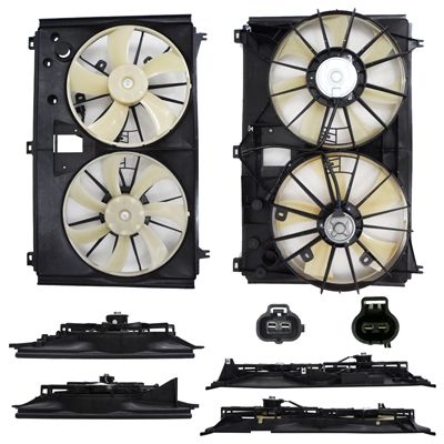 LEXUS LS 460 RADIATOR & A/C FAN ASSY(DUAL FAN) RWD OEM#1671138060-PFM 2007-2017 PL#LX3115123