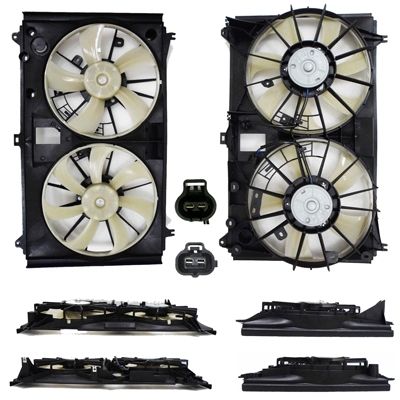 LEXUS LS 460 RADIATOR & A/C FAN ASSY(DUAL FAN) AWD OEM#1671138100-PFM 2009-2017 PL#LX3115124