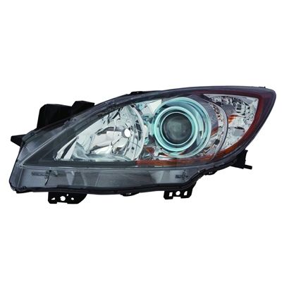 MAZDA MAZDA3  HEAD LAMP LEFT (Driver Side) (HALOGEN)(BLUE PROJECTOR RING)(SKYACTIV) OEM#BFD1510L0D 2012-2013 PL#MA2518143