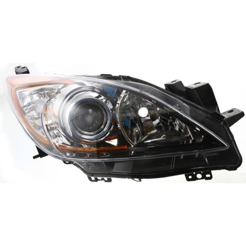 MAZDA MAZDA3 HEAD LAMP RIGHT (Passenger Side) (HALOGEN)(CHR PROJECTOR RING) OEM#BBM4510K0K 2010-2013 PL#MA2519130