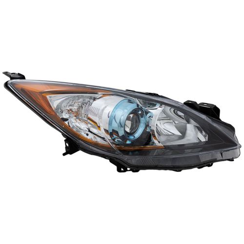MAZDA MAZDA3 HEAD LAMP RIGHT (Passenger Side) (HALOGEN)(BLUE PROJECTOR RING)(SKYACTIV) OEM#BFD1510K0D 2012-2013 PL#MA2519143
