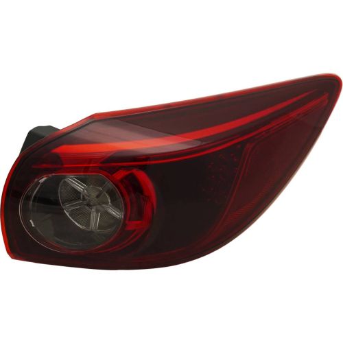 MAZDA MAZDA3 TAIL LAMP ASSEMBLY RIGHT (Passenger Side) (HATCHBACK)(LED)(SMOKE)(OUTER) OEM#BHP251150C 2014-2018 PL#MA2805116