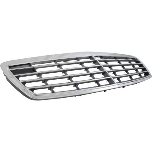 MERCEDES-BENZ E-CLASS (211) (SEDAN /WAGON 04-09) GRILLE CHR/GRAY (W/4 STRIPS)(W/O Proximity Cruise Control) OEM#21188005839040 2003-2006 PL#MB1200138
