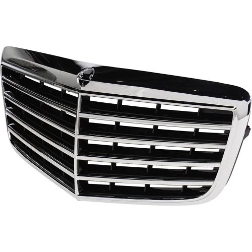 MERCEDES-BENZ E-CLASS (211) (SEDAN /WAGON 04-09) GRILLE ASSEMBLY CHR/BLK (WO/PROXIMITY CRUISE)(W/MARK) OEM#2118801783 2007-2009 PL#MB1200146