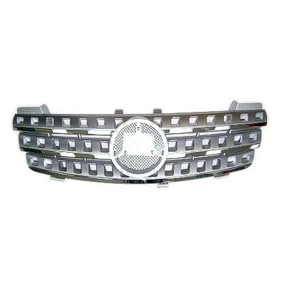 MERCEDES-BENZ ML-CLASS (164) (EXC 450 HYBRID) GRILLE ASSEMBLY (SILVER)(WO/RADAR CRUISE)(WO/ SPORT) OEM#16488006859776 2006-2008 PL#MB1200153