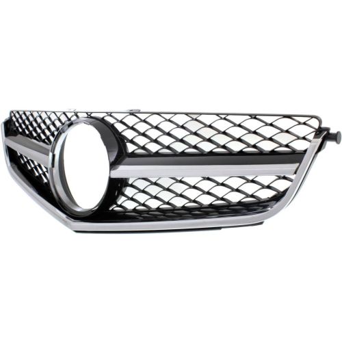 MERCEDES-BENZ C-CLASS SEDAN (204)  GRILLE ASSY CHROME/BLACK (C63)(WO/DISTRONIC CRUISE CONTROL) OEM#2048802483 2012-2014 PL#MB1200159