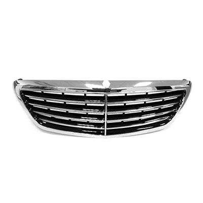 MERCEDES-BENZ S-CLASS (222) GRILLE CHR/BLK (WO/DISTRONIC CRUISE)(WO/SURROUND VIEW)(WO/NIGHT VIEW)(S400/550) OEM#22288003029040 2014-2017 PL#MB1200175