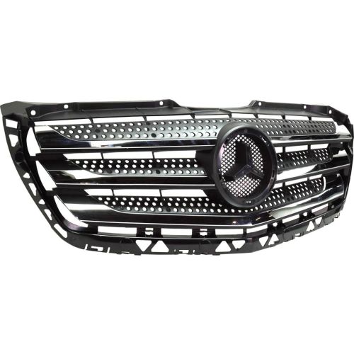 MERCEDES-BENZ SPRINTER GRILLE ASSEMBLY MAT-BLK W/CHR INSERT OEM#90688008859B51 2014-2018 PL#MB1200195