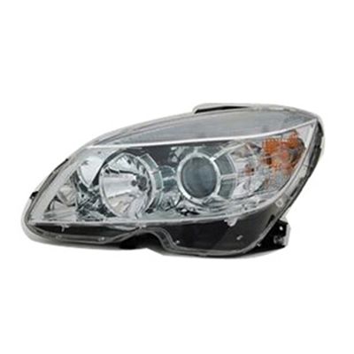 MERCEDES-BENZ C-CLASS SEDAN (204) HEAD LAMP ASSEMBLY LEFT (Driver Side) CHROME (TO 2-9-07)(HALOGEN) OEM#2049065503 2008 PL#MB2502162