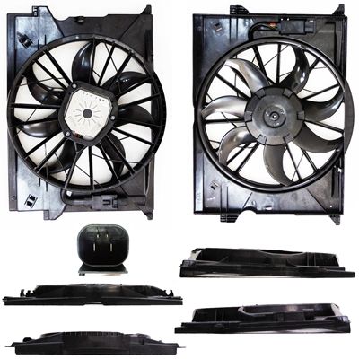 MERCEDES-BENZ E-CLASS (211) (SEDAN /WAGON 04-09) RADIATOR & A/C FAN ASSEMBLY (E320 03-05)(E500/E550/E55) OEM#2115001693 2003-2009 PL#MB3115116