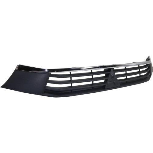 MITSUBISHI OUTLANDER SPORT (5 SEATER) FRONT BUMPER GRILLE UPPER MAT-BLK W/CHR MOLDING OEM#6402A430 2016-2017 PL#MI1200268