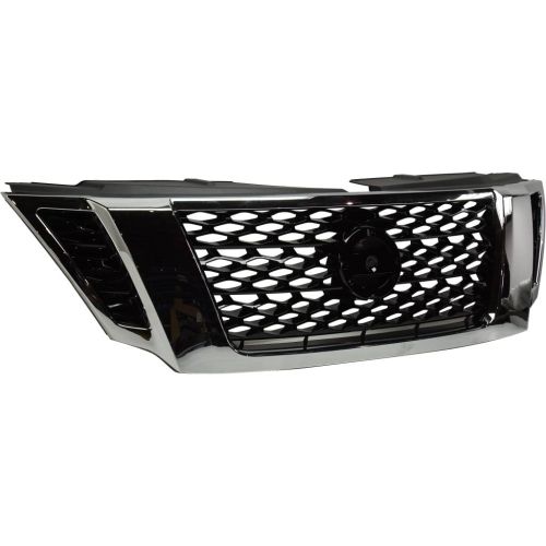 NISSAN ARMADA  GRILLE BLACK/CHROME (W/CAMERA)**CAPA** OEM#623105ZW0B 2017-2020 PL#NI1200287C