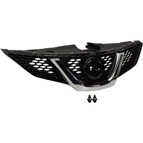 NISSAN ROGUE SPORT  (2.0L) GRILLE ASSY PTD-BLACK W/CHROME MLDG (WO/AROUND VIEW MONITOR)**CAPA** OEM#623106MG0A 2017 PL#NI1200288C