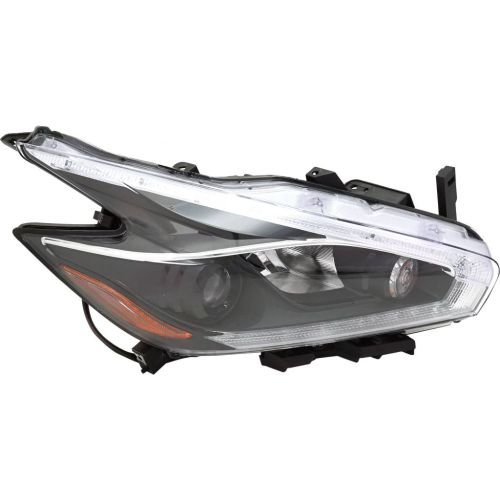 NISSAN(DATSUN) MURANO HEAD LAMP ASSEMBLY RIGHT (Passenger Side) (HALOGEN)(W/BLK BEZEL)**CAPA** OEM#260109UE9A 2018 PL#NI2503260C