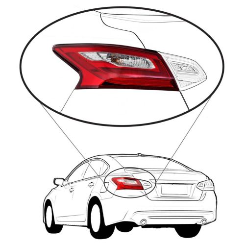 NISSAN ALTIMA SEDAN TAIL LAMP ASSY LEFT (Driver Side) (SMOKED LENS) OEM#265559HS1A 2017-2018 PL#NI2804111