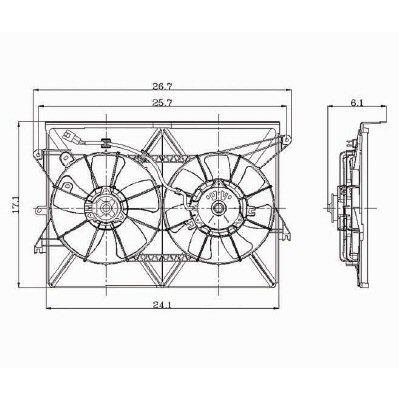 SCION SCION tC RADIATOR & A/C FAN ASSEMBLY (DUAL FAN) OEM#1671128170-PFM 2005-2010 PL#SC3115101