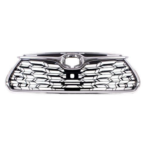 TOYOTA HIGHLANDER HYBRID GRILLE PTD-BLACK W/CHROME MLDG (W/FRONT VIEW CAMERA) OEM#531010E330 2020-2023 PL#TO1200457