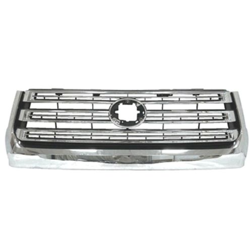 TOYOTA TUNDRA GRILLE SILVER/BLACK W/CHROME FRAME (BILLET TYPE) **CAPA** OEM#531010C051 2018-2021 PL#TO1200459C