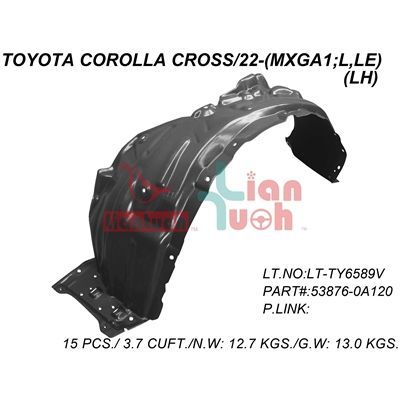 2022-2025 TOYOTA Fender inner panel Left Driver Side OEM# 538760A120 PL# TO1248251