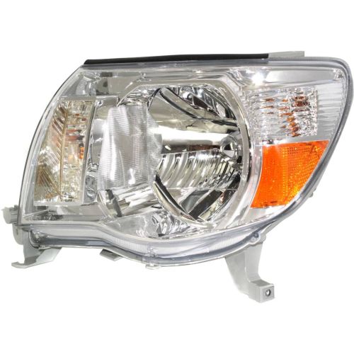 TOYOTA TACOMA HEAD LAMP ASSEMBLY LEFT (Driver Side) CHROME BEZEL(WO/SPORT)**CAPA** OEM#8115004163 2005-2011 PL#TO2502157C