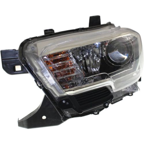 TOYOTA TACOMA HEAD LAMP ASSEMBLY LEFT (Driver Side) (W/LED DRL)(CHR/BLK BEZEL)**CAPA** OEM#8115004270 2016-2023 PL#TO2502244C