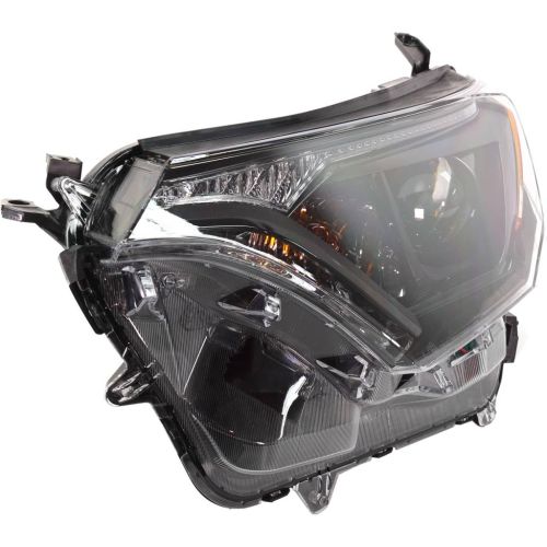 TOYOTA RAV4  HEAD LAMP ASSEMBLY LEFT (Driver Side) (HALGEN)(BLK BEZEL) OEM#811500R180 2013-2018 PL#TO2502268