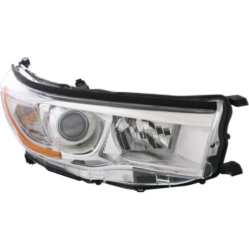 TOYOTA HIGHLANDER HYBRID HEAD LAMP ASSEMBLY RIGHT (Passenger Side) (WO/SMOKED CHR) **CAPA** OEM#811100E180 2014-2016 PL#TO2503221C