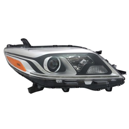 TOYOTA SIENNA HEAD LAMP ASSY RIGHT (Passenger Side) (HALOGEN)(W/LED DRL)(LTD)**NSF** OEM#8111008061 2015-2020 PL#TO2503230N