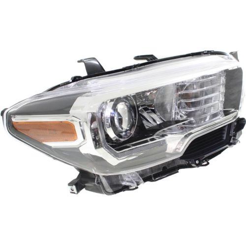 TOYOTA TACOMA HEAD LAMP ASSEMBLY RIGHT (Passenger Side) (W/LED DRL)(CHR/BLK BEZEL)**CAPA** OEM#8111004270 2016-2023 PL#TO2503244C