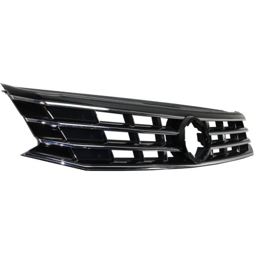 VOLKSWAGEN PASSAT GRILLE ASSEMBLY PTD (W/BLK&CHR MLDG;W/COLLISION HALOGEN LAMP;EXC GT/R-LINE) OEM#561853651HOQE 2016-2019 PL#VW1200169