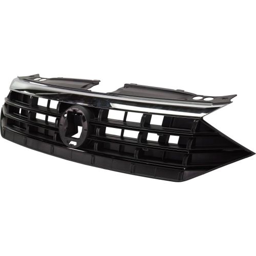 VOLKSWAGEN JETTA SEDAN (EXC GLI) GRILLE ASSY BLACK W/CHROME UPPER MLDG (R-LINE)**CAPA** OEM#17A853651LLDB 2019-2021 PL#VW1200175C