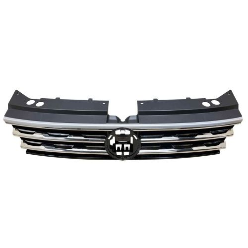 VOLKSWAGEN TIGUAN GRILLE BLACK W/2 CHROME MLDG (W/COLLISION WARNING)(R-LINE) OEM#5NA853651KZLL 2018-2019 PL#VW1200180
