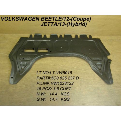 VOLKSWAGEN JETTA SEDAN  (EXC GLI) FRONT SPLASH SHIELD (ENG UNDER CVR)(EXC DIESEL)**CAPA** OEM#5C0825237D 2011-2018 PL#VW1228143C