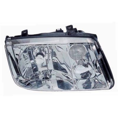 VOLKSWAGEN JETTA (GEN 4) HEAD LAMP ASSEMBLY RIGHT (Passenger Side) (W/O FOG)(CHR BEZEL)(W/CLEAR SIGNAL LENS) OEM#1J5941018AJ 1999-2002 PL#VW2503115