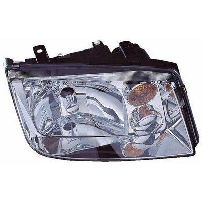 VOLKSWAGEN JETTA (GEN 4) HEAD LAMP UNIT RIGHT (Passenger Side) (W/O FOG)(CHR BEZEL)(W/AMBER SIGNAL LENS) OEM#1J5941018BJ 2002-2005 PL#VW2503125
