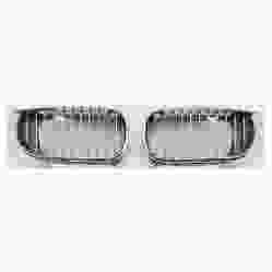 BMW BMW 3 ( i/xi ) (SEDAN/WAGON) GRILLE LEFT (Driver Side) CHROME FRAME & CHR/BLK INNER (SEDAN & WG) OEM#51137042961 2002-2005 PL#BM1200128