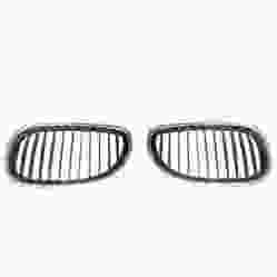 BMW BMW 5 SERIES (SEDAN) GRILLE LEFT (Driver Side) CHROME FRAME & CHR/BLK INNER OEM#51137065701 2004-2010 PL#BM1200140