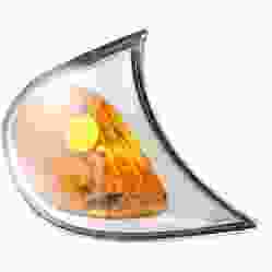BMW BMW 3 ( i/xi ) (SEDAN/WAGON) CORNER LAMP UNIT RIGHT (Passenger Side) (AMBER SIGNAL W/SILVER BASE) OEM#63136915384 2002-2005 PL#BM2521110