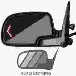 CADILLAC ESCALADE/ESCALADE ESV  DOOR MIRROR LEFT (Driver Side) PWR/HTD/LED SIGNAL/PUDDLE/MEMORY/PWR-FOLD (PTD CVR)(NO DIMMING) OEM#88980721 2003-2006 PL#GM1320373